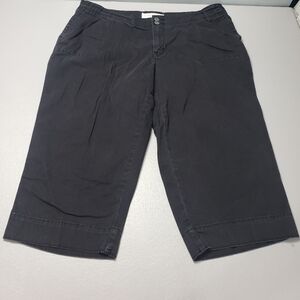 fashion bug black cropped capri pants women's plus size 18W
